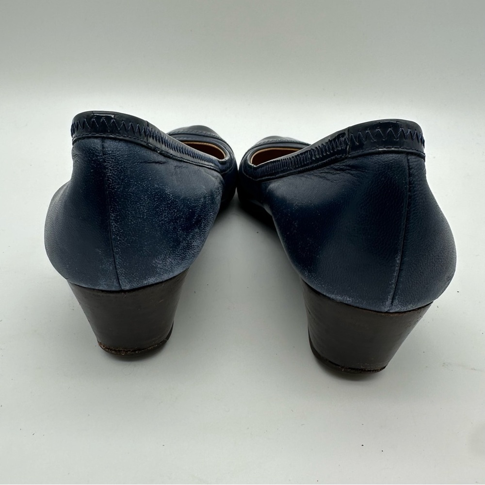 Cole Haan x Nike Air Navy Blue Leather Women's Wedges - Picture 3 of 10
